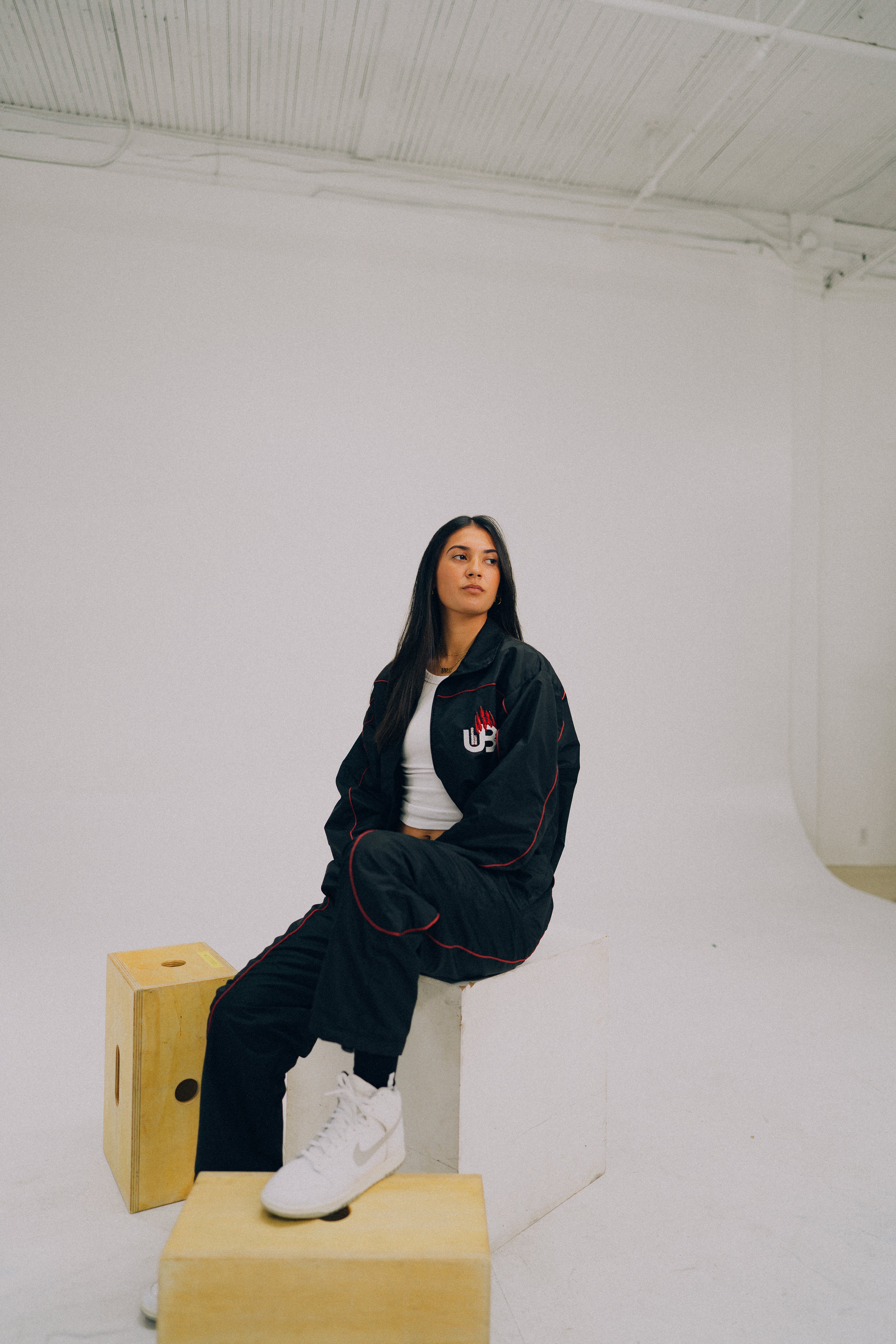 UB Black & Red Tracksuit Pants